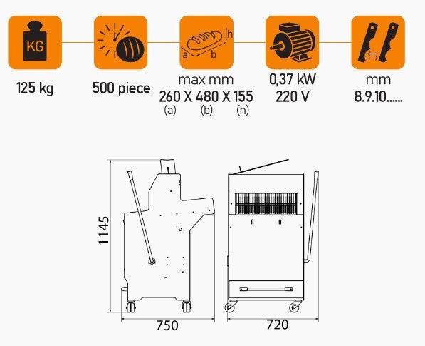 Mataş Makina Bread Slicer EFE-06 - Makina Jay Dee 03298060667569