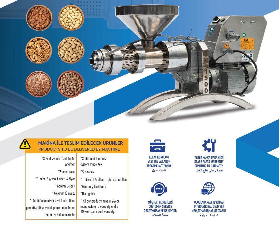 General Makina Mühendislik Cold Press Oil Machine GM-1500 - Makina Jay Dee 03298063323057