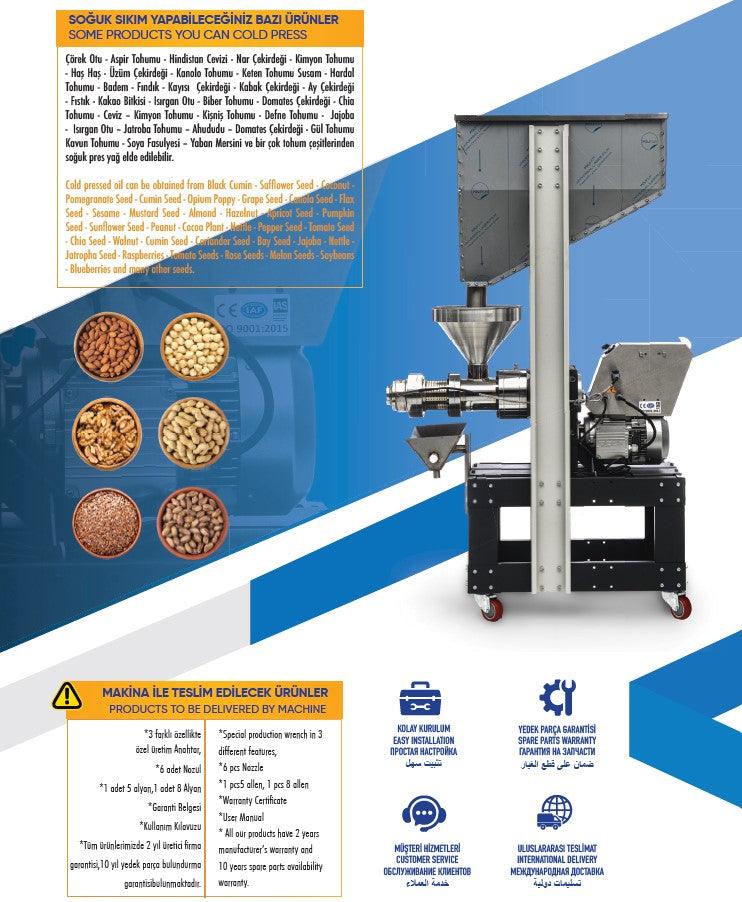 General Makina Mühendislik Cold Press Oil Machine GM-1500 Plus - Makina Jay Dee 03298067827761