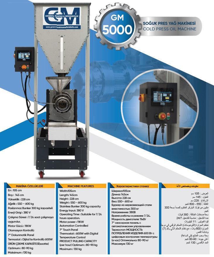 General Makina Mühendislik Cold Press Oil Machine GM-5000 - Makina Jay Dee 03298063092273