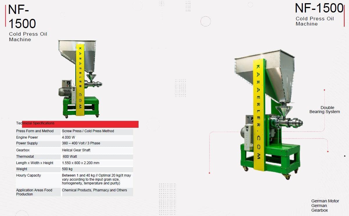 Karaerler Makine Cold Press Oil Machine NF-1500 - Makina Jay Dee 03298066281265