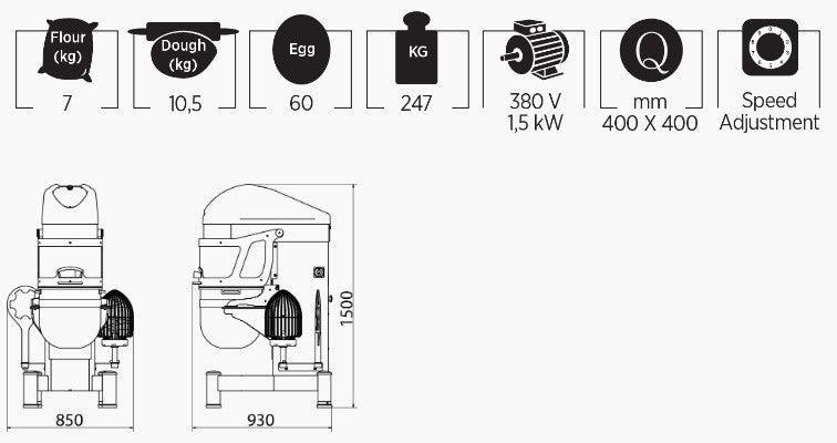 Mataş Makina Planetary Mixer PMX-04 - Makina Jay Dee 03298068245809