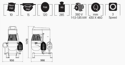 Mataş Makina Planetary Mixer PMX-05-01 - Makina Jay Dee 03298063161009