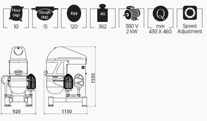 Mataş Makina Planetary Mixer PMX-05 - Makina Jay Dee 03298068371121