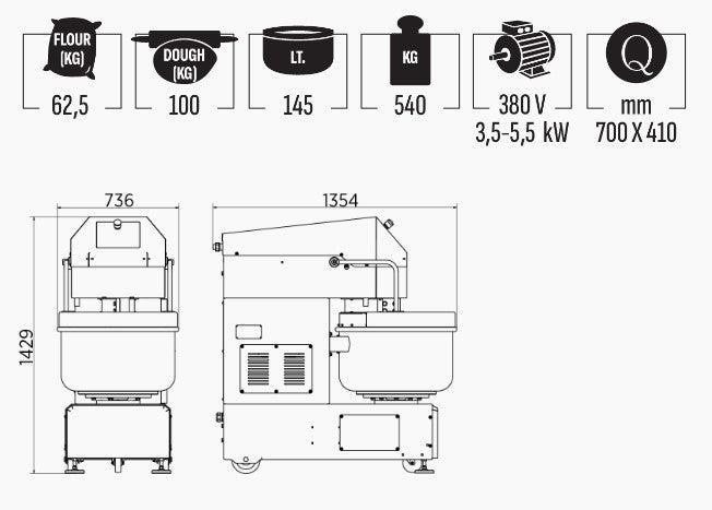 Mataş Makina Spiral Mixer SM-100 - Makina Jay Dee 03298063249201