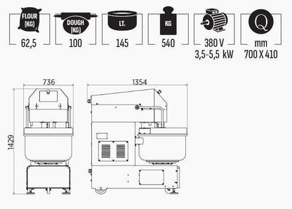 Mataş Makina Spiral Mixer SM-100 - Makina Jay Dee 03298063249201