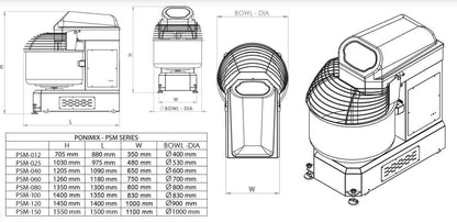 Ponimak Makina Spiral Mixer PSM-100 - Makina Jay Dee 03298062944817