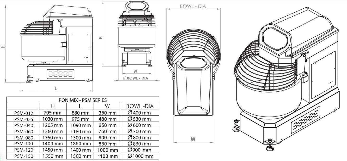 Ponimak Makina Spiral Mixer PSM-12 - Makina Jay Dee 03298068231601